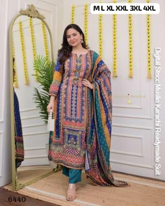 Digital Stscc Pure Muslin Karachi Readymade Suits Wholesaler