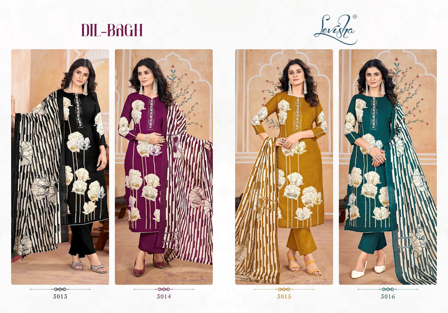 Dil Bagh Levisha Cambric Cotton Karachi Salwar Suits Exporter Gujarat