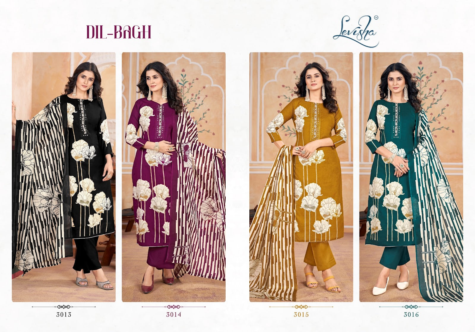 Dil Bagh Levisha Cambric Cotton Karachi Salwar Suits Exporter Gujarat