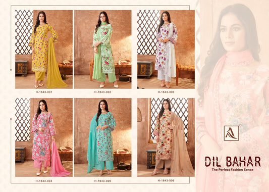 Dil Bahar Alok Cambric Cotton Pant Style Suits Wholesaler Ahmedabad