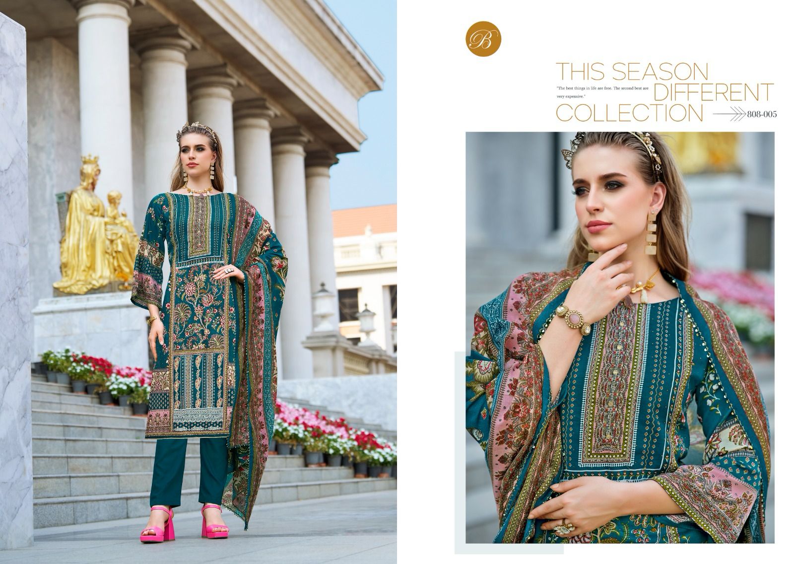 Dil E Nagma Belliza Designer Studio Jam Cotton Karachi Salwar Suits Supplier Ahmedabad