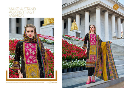 Dil E Nagma Black And White Edition Belliza Designer Studio Jam Cotton Karachi Salwar Suits Wholesaler