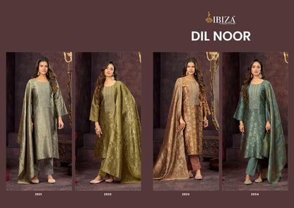 Dil Noor Ibiza Silk Jacquard Pant Style Suits Manufacturer Gujarat