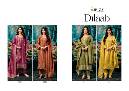 Dilaab Ibiza Silk Jacquard Pant Style Suits Exporter