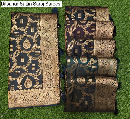 Dilbahar Sattin Saroj Silk Sarees Wholesale Rate