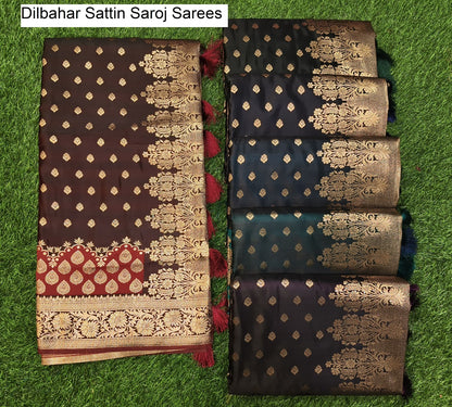 Dilbahar Sattin Saroj Silk Sarees Wholesale Rate