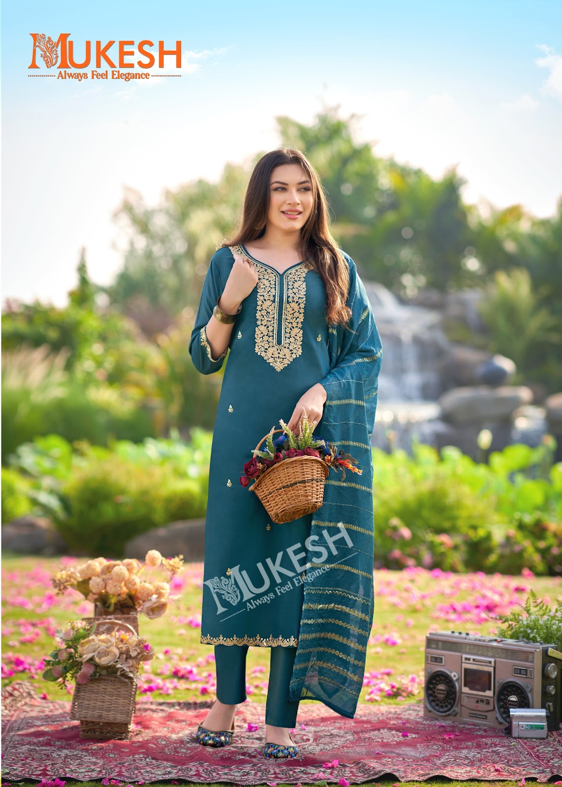 Dilbara Mukesh Banwery Simmer Readymade Pant Style Suits Supplier