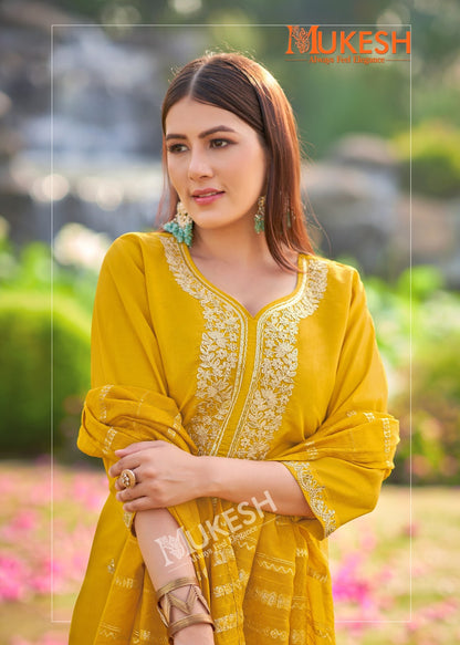 Dilbara Mukesh Banwery Simmer Readymade Pant Style Suits Supplier