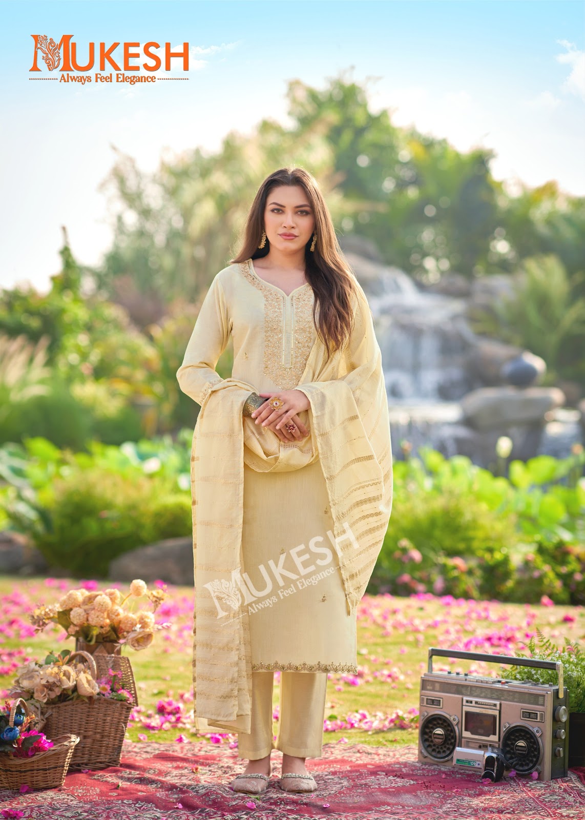 Dilbara Mukesh Banwery Simmer Readymade Pant Style Suits Supplier