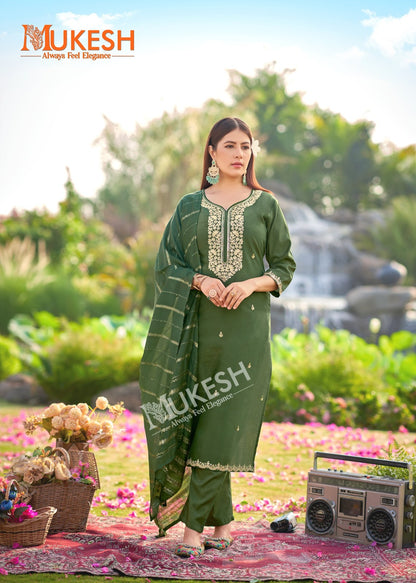Dilbara Mukesh Banwery Simmer Readymade Pant Style Suits Supplier