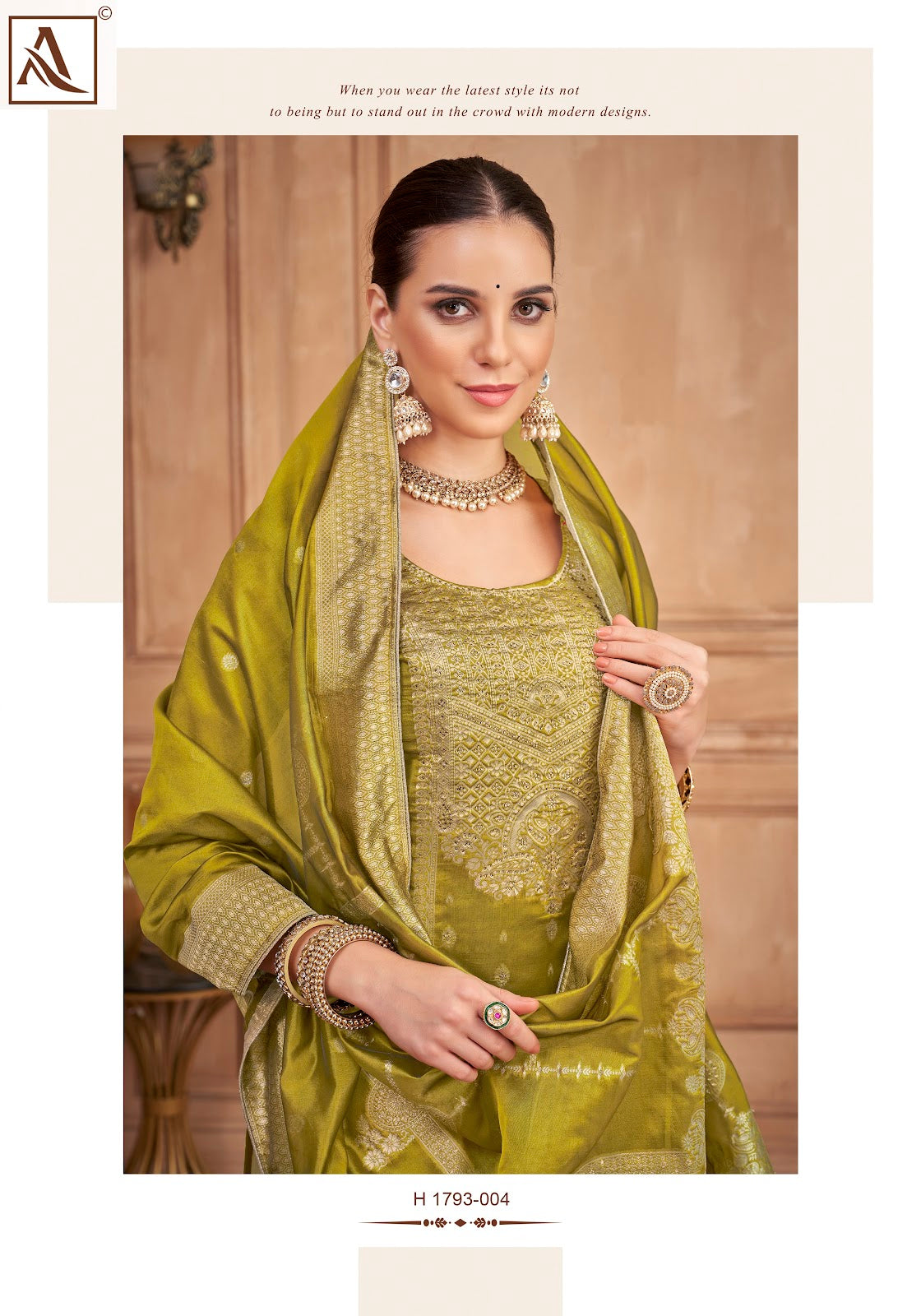 Dilkash Alok Jacquard Karachi Salwar Suits Exporter