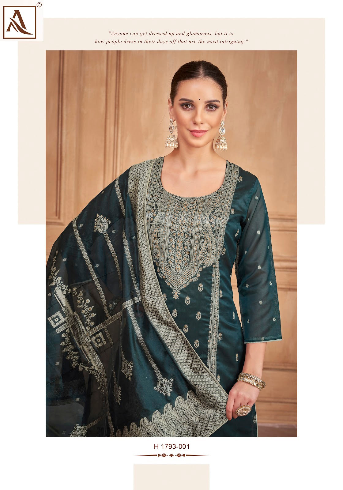 Dilkash Alok Jacquard Karachi Salwar Suits Exporter