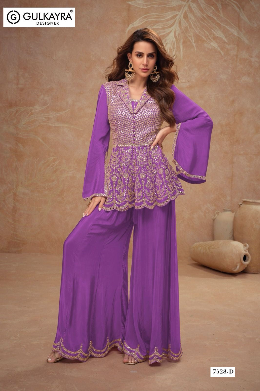 Dilkash Gulkayra Designer Chinon Top Bottom Set Wholesaler