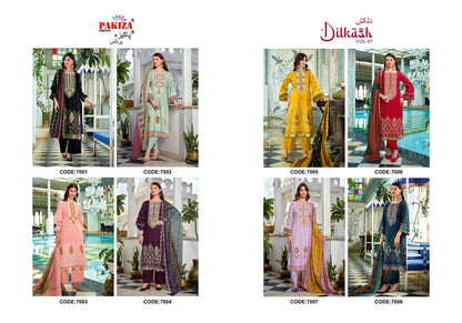 Dilkash Vol 7 Pakiza Prints Lawn Cotton Karachi Salwar Suits Wholesale Rate