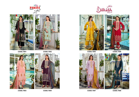 Dilkash Vol 7 Pakiza Prints Lawn Cotton Karachi Salwar Suits Wholesale Rate