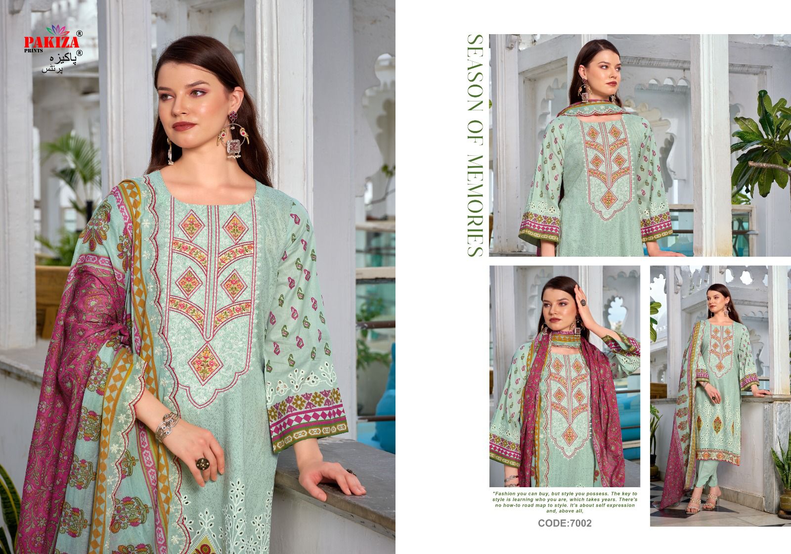 Dilkash Vol 7 Pakiza Prints Lawn Cotton Karachi Salwar Suits Wholesale Rate