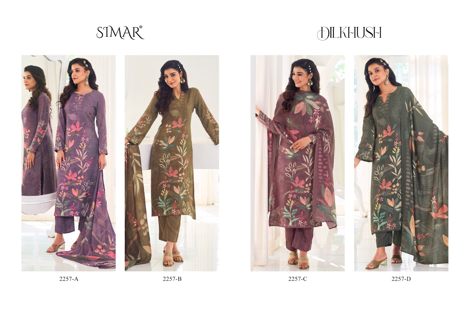 Dilkhush 2257 Simar Pashmina Suits Wholesale Rate