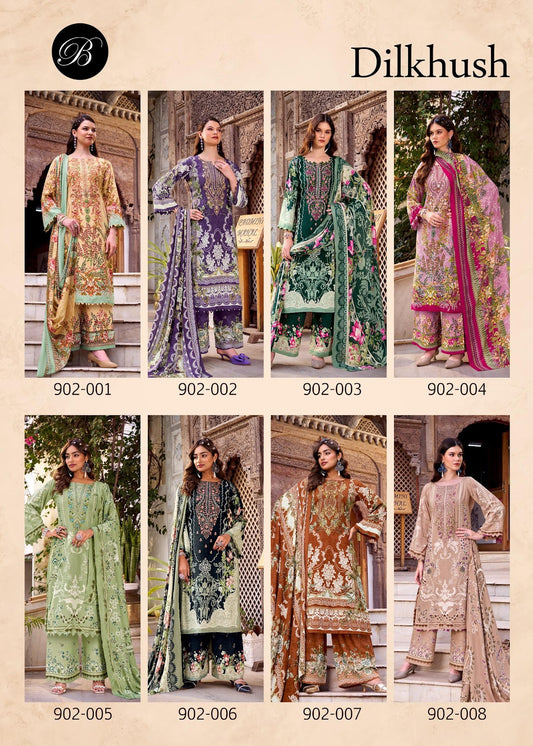 Dilkhush Belliza Designer Studio Viscose Rayon Karachi Salwar Suits Wholesale Price