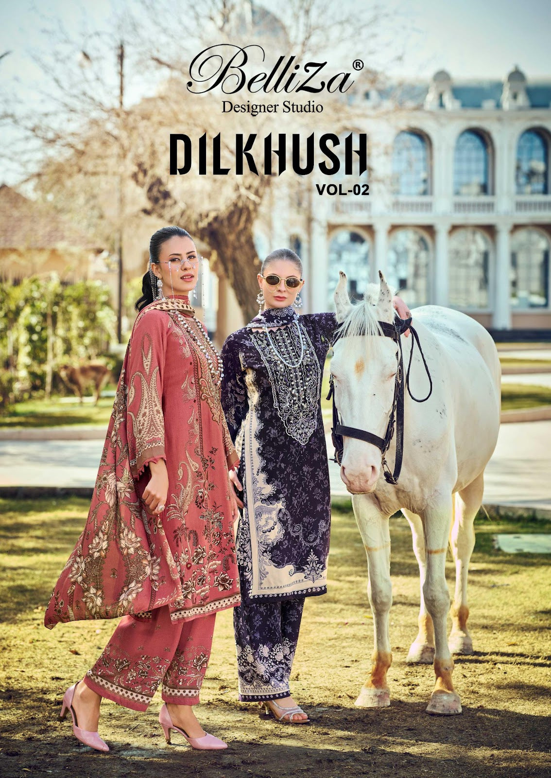 Dilkhush Vol 2 Belliza Designer Studio Viscose Rayon Karachi Salwar Suits Exporter India