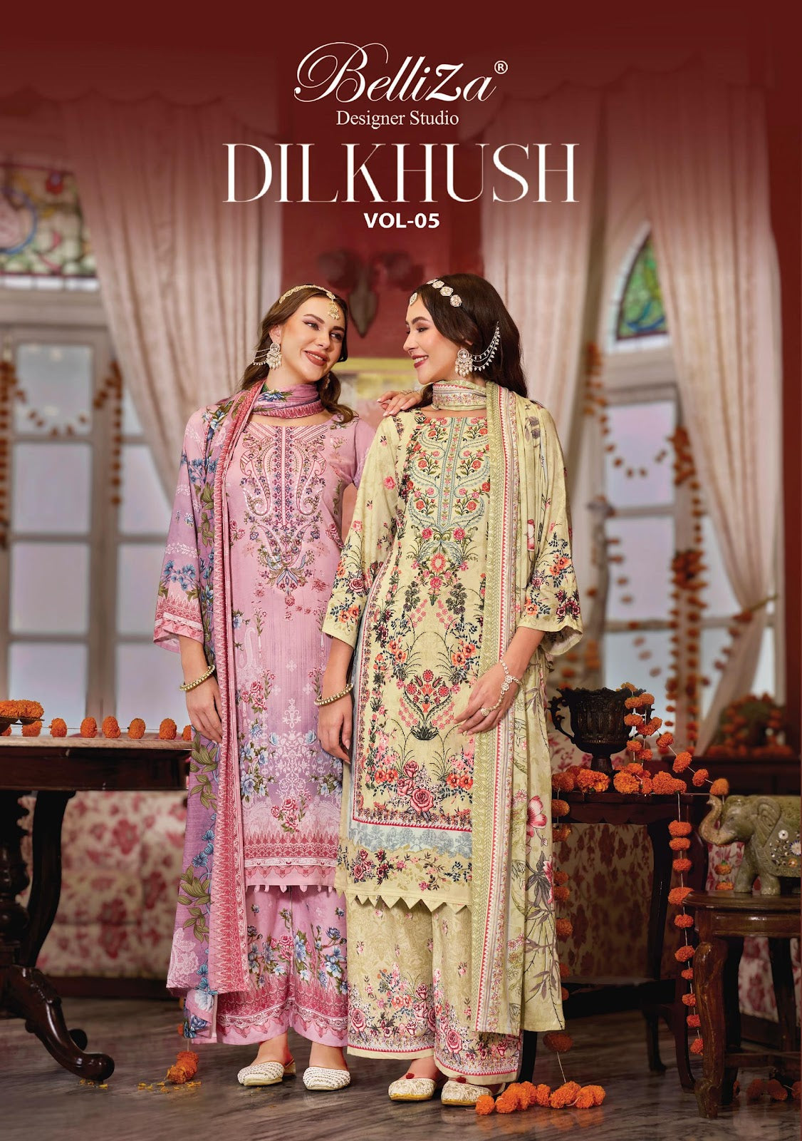 Dilkhush Vol 5 Belliza Designer Studio Viscose Rayon Karachi Salwar Suits Wholesale