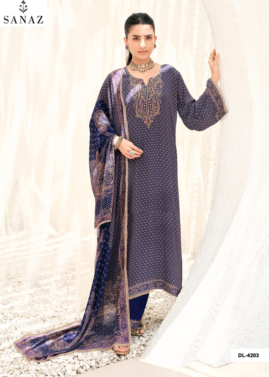 Dilnaaz Sanaz Viscose Crape Pant Style Suits Wholesale