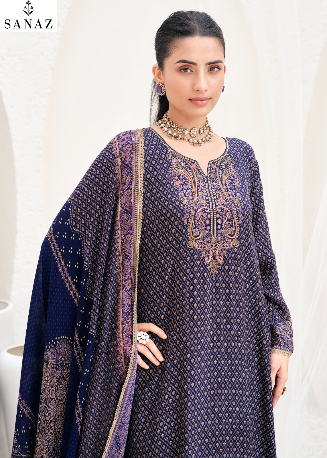Dilnaaz Sanaz Viscose Crape Pant Style Suits Wholesale