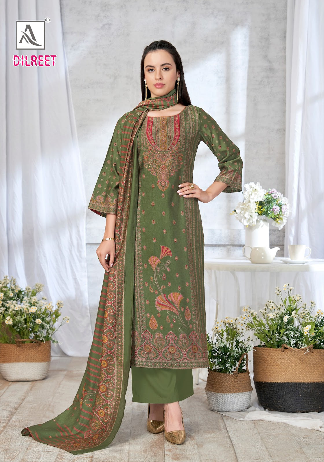 Dilreet Alok Mudaal Karachi Salwar Suits Manufacturer Ahmedabad