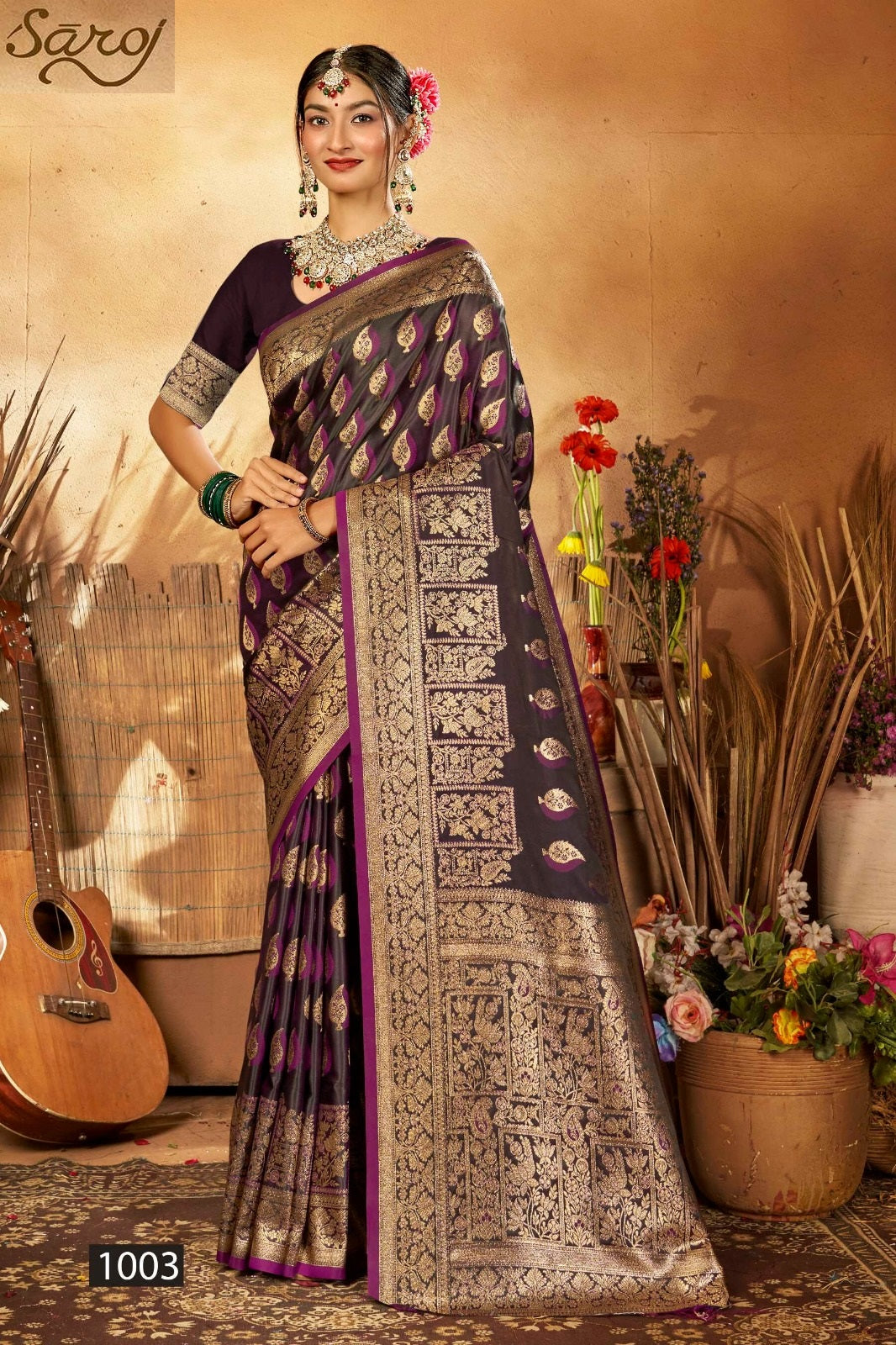 Dilruba Satin Vol 1 Saroj Silk Sarees Exporter