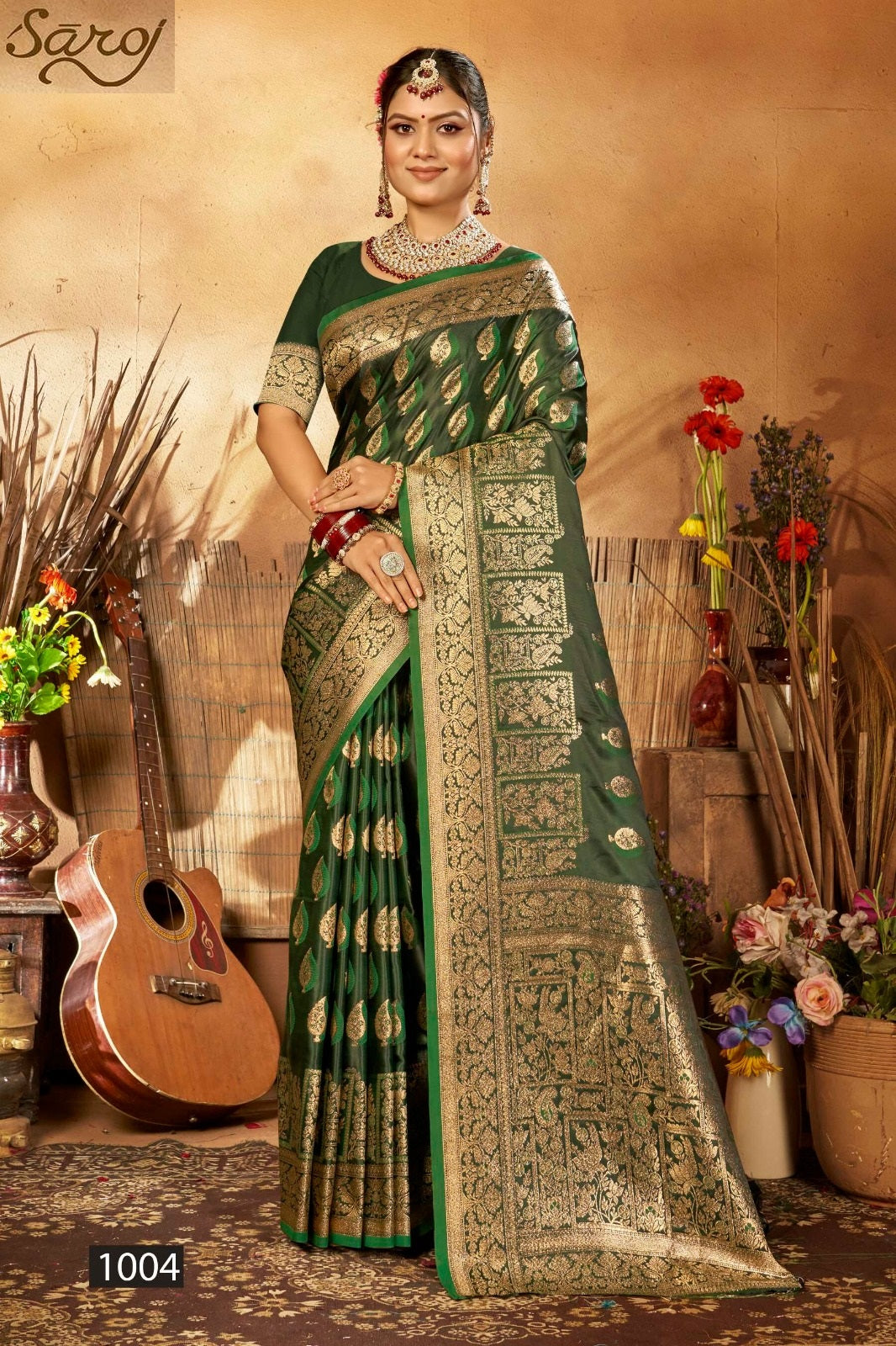 Dilruba Satin Vol 1 Saroj Silk Sarees Exporter