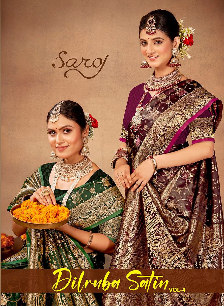Dilruba Satin Vol 4 Saroj Silk Sarees Supplier