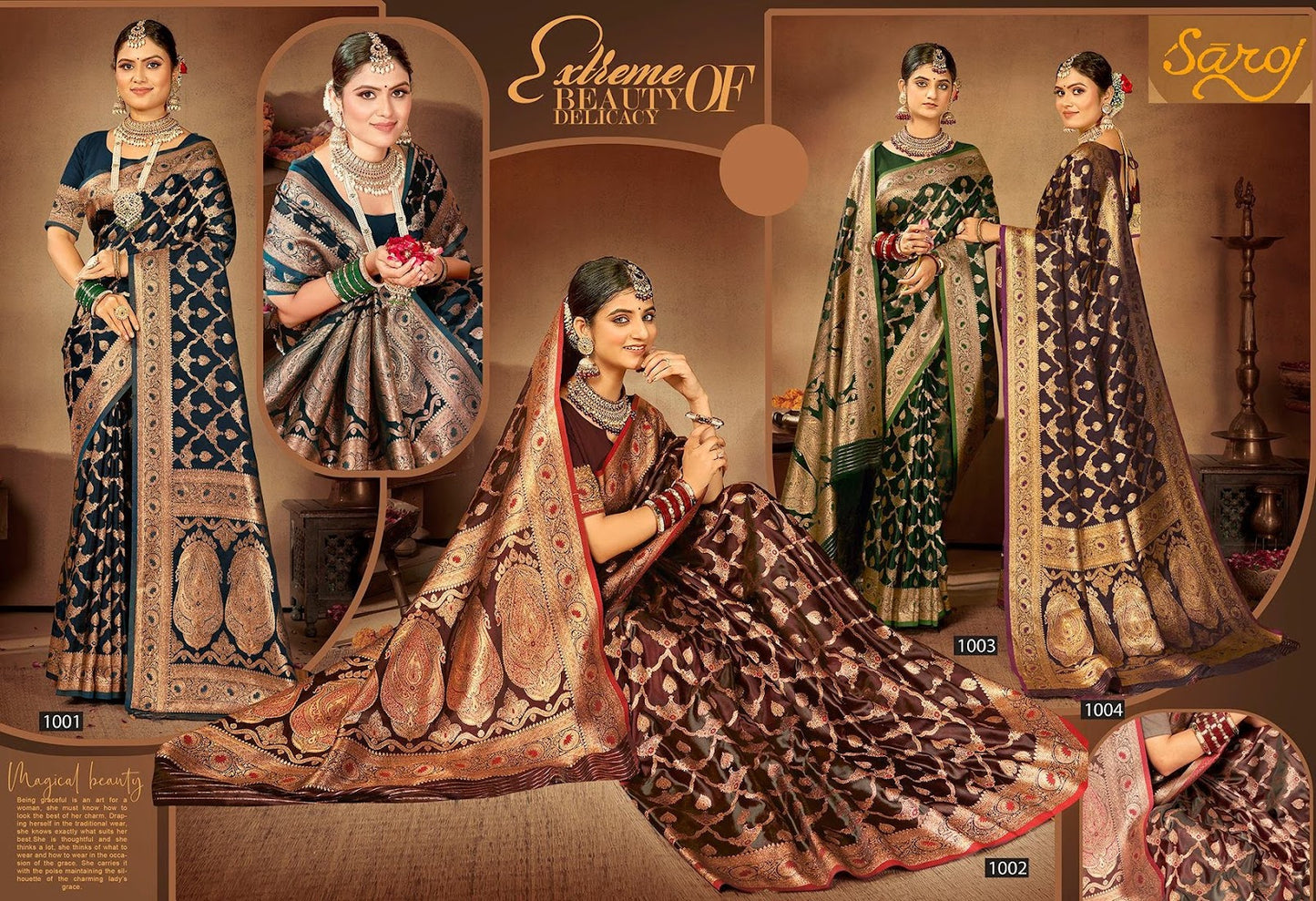 Dilruba Satin Vol 5 Saroj Silk Sarees Wholesaler Gujarat