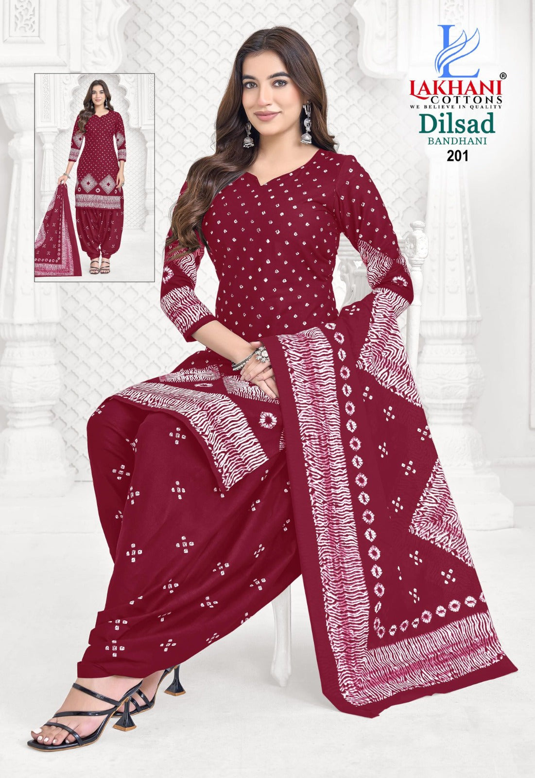 Dilsad Bandhani Vol 2 Lakhani Cotton Dress Material Manufacturer Gujarat