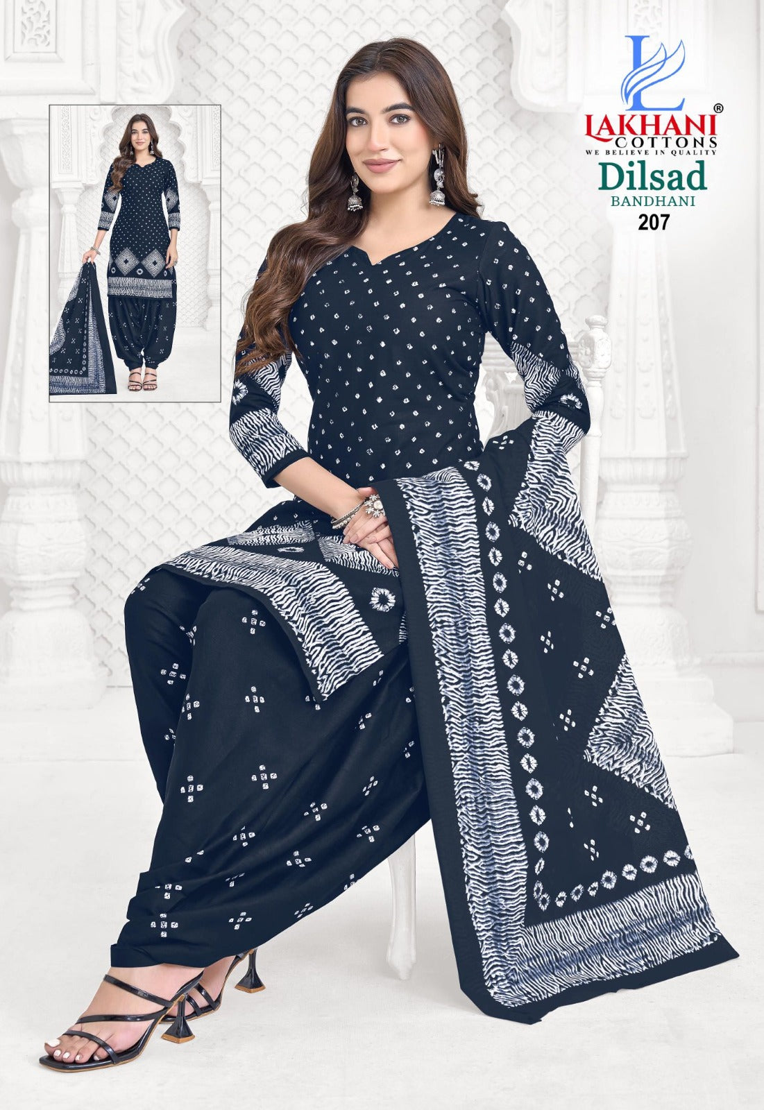 Dilsad Bandhani Vol 2 Lakhani Cotton Dress Material Manufacturer Gujarat