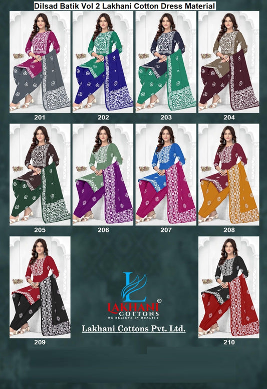 Dilsad Batik Vol 2 Lakhani Cotton Dress Material Supplier Gujarat