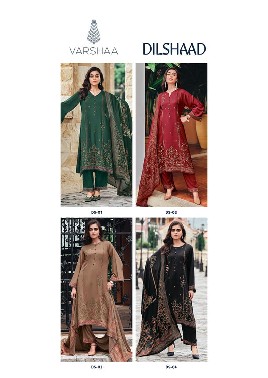 Dilshaad Varsha Fashions Viscose Pashmina Suits Supplier