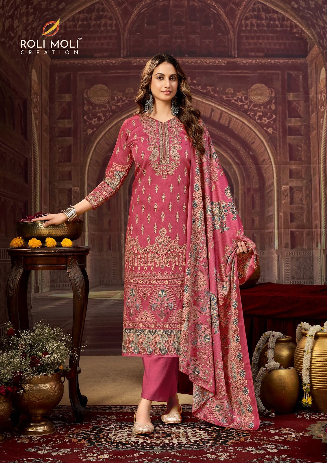 Dilshad Roli Moli Pashmina Suits Manufacturer Ahmedabad