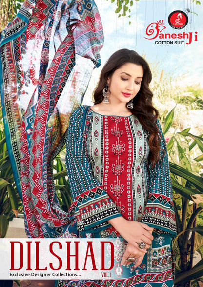 Dilshad Vol 1 Ganeshji Cotton Karachi Salwar Suits Supplier India