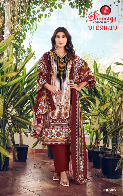 Dilshad Vol 1 Ganeshji Cotton Karachi Salwar Suits Supplier India