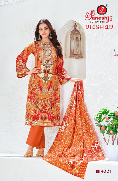 Dilshad Vol 4 Ganeshji Cotton Karachi Salwar Suits Exporter