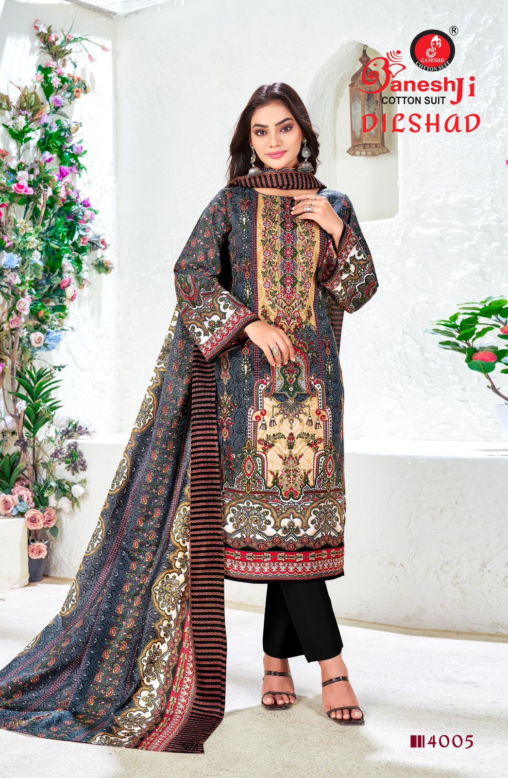 Dilshad Vol 4 Ganeshji Cotton Karachi Salwar Suits Exporter