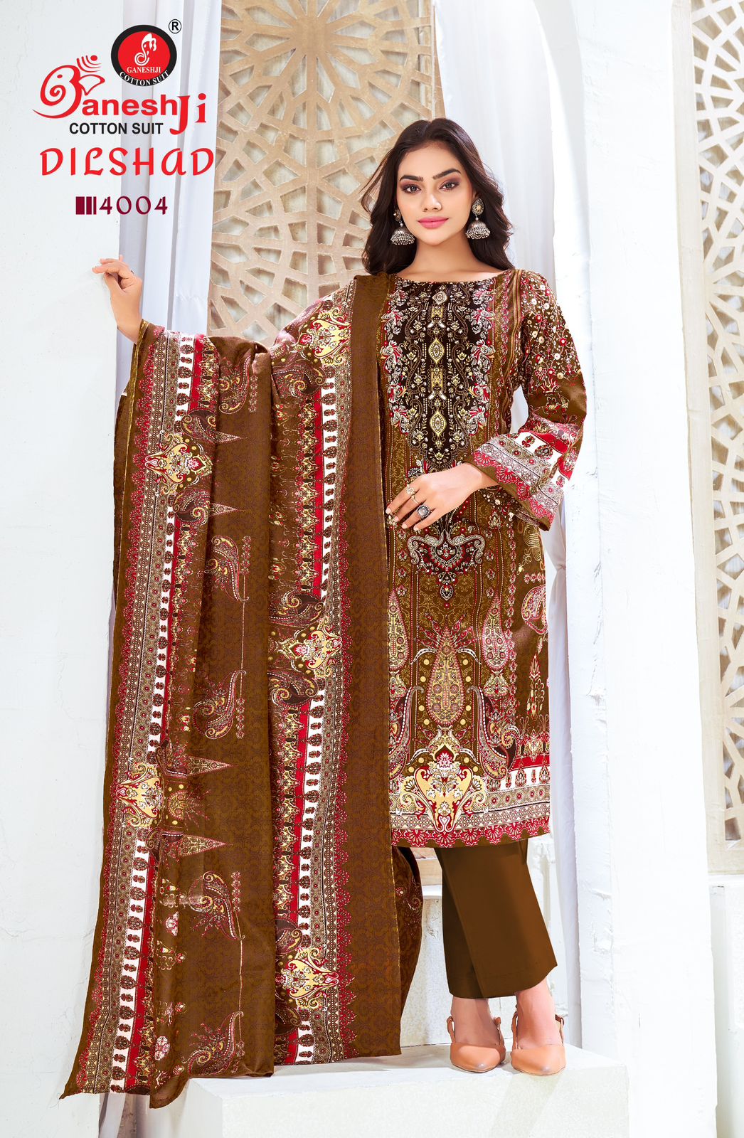 Dilshad Vol 4 Ganeshji Cotton Karachi Salwar Suits Exporter