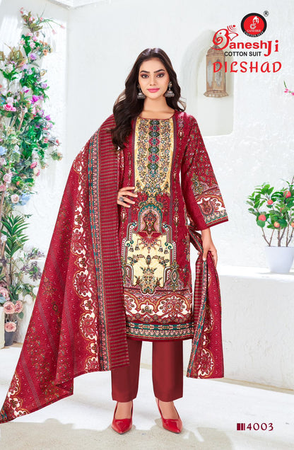 Dilshad Vol 4 Ganeshji Cotton Karachi Salwar Suits Exporter