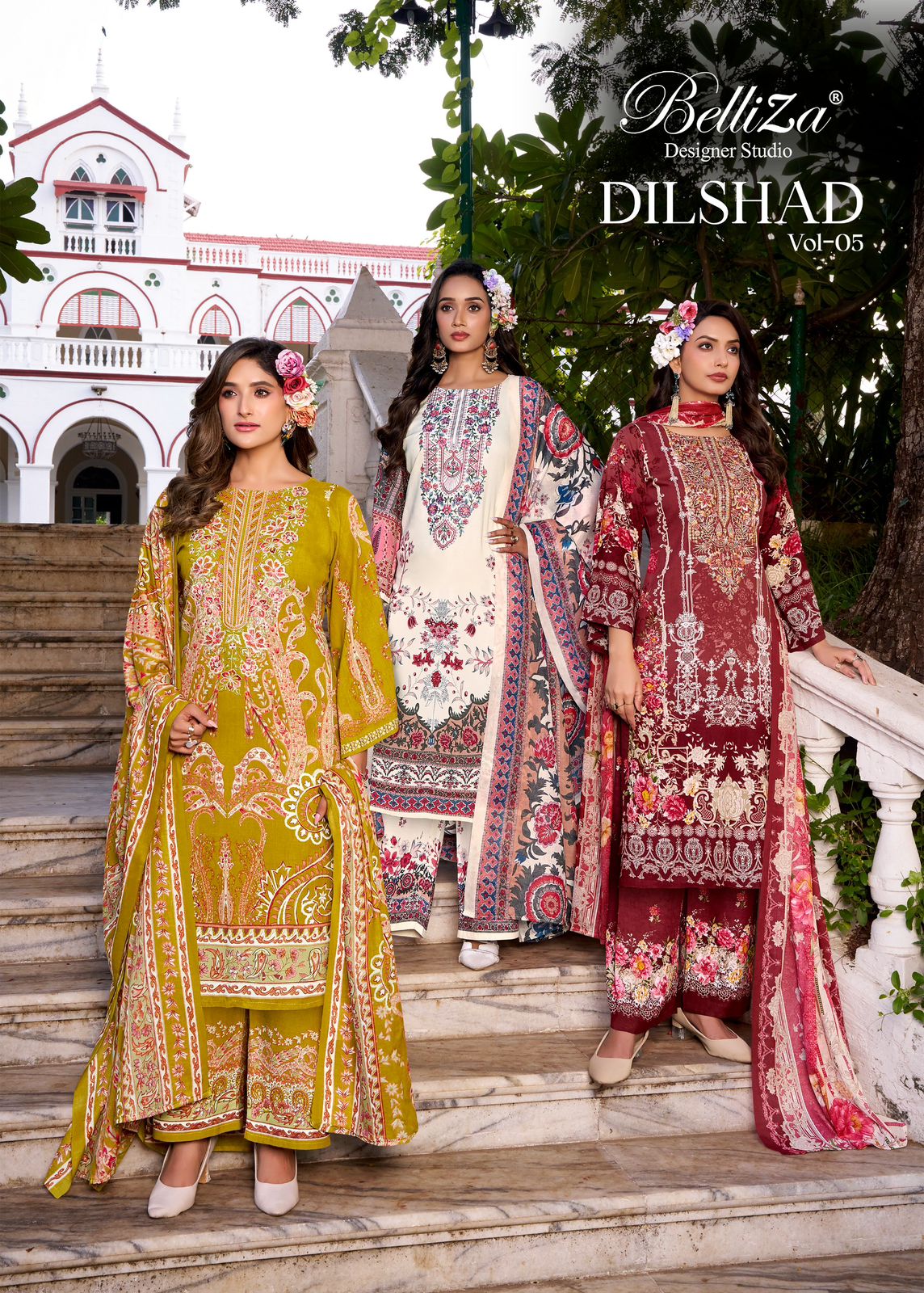 Dilshad Vol 5 Belliza Designer Studio Pure Viscose Karachi Salwar Suits Wholesale Price