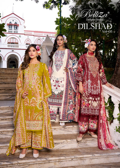 Dilshad Vol 5 Belliza Designer Studio Pure Viscose Karachi Salwar Suits Wholesale Price
