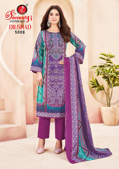 Dilshad Vol 5 Ganeshji Pure Cotton Karachi Salwar Suits Wholesaler India