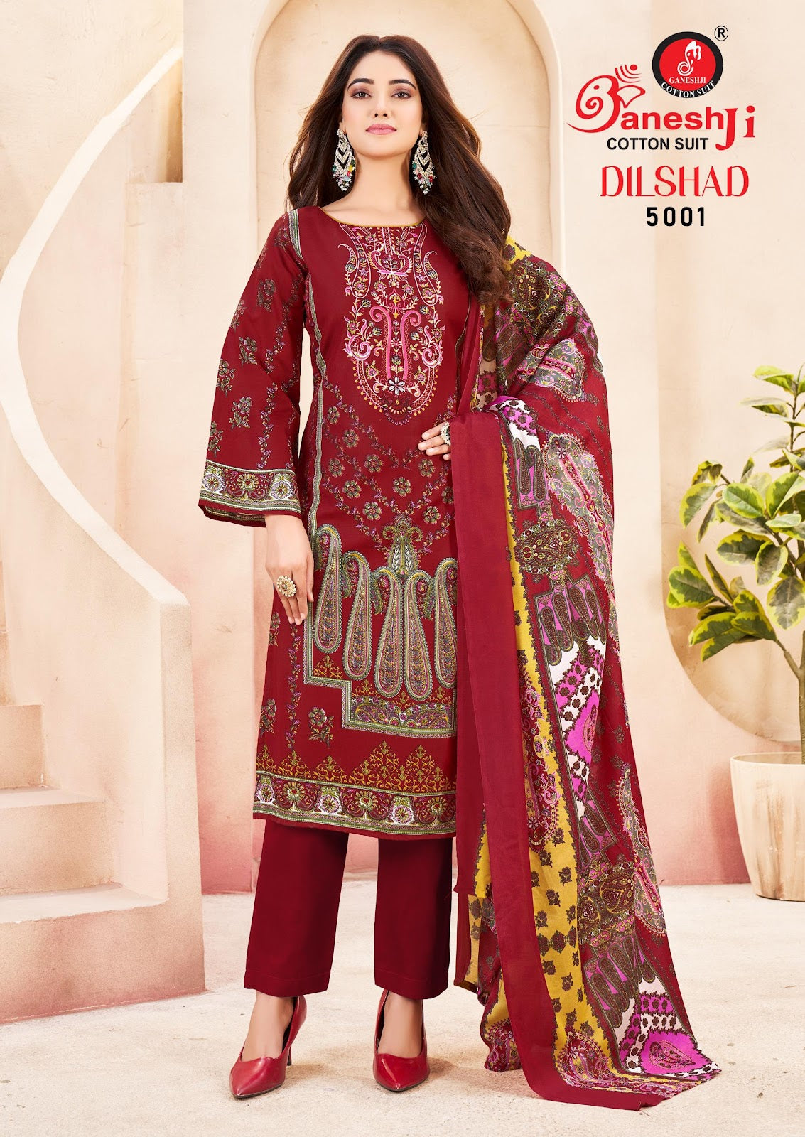 Dilshad Vol 5 Ganeshji Pure Cotton Karachi Salwar Suits Wholesaler India