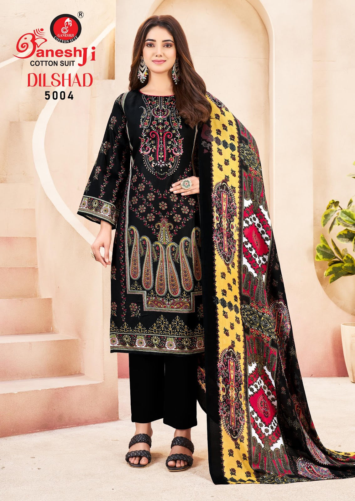 Dilshad Vol 5 Ganeshji Pure Cotton Karachi Salwar Suits Wholesaler India