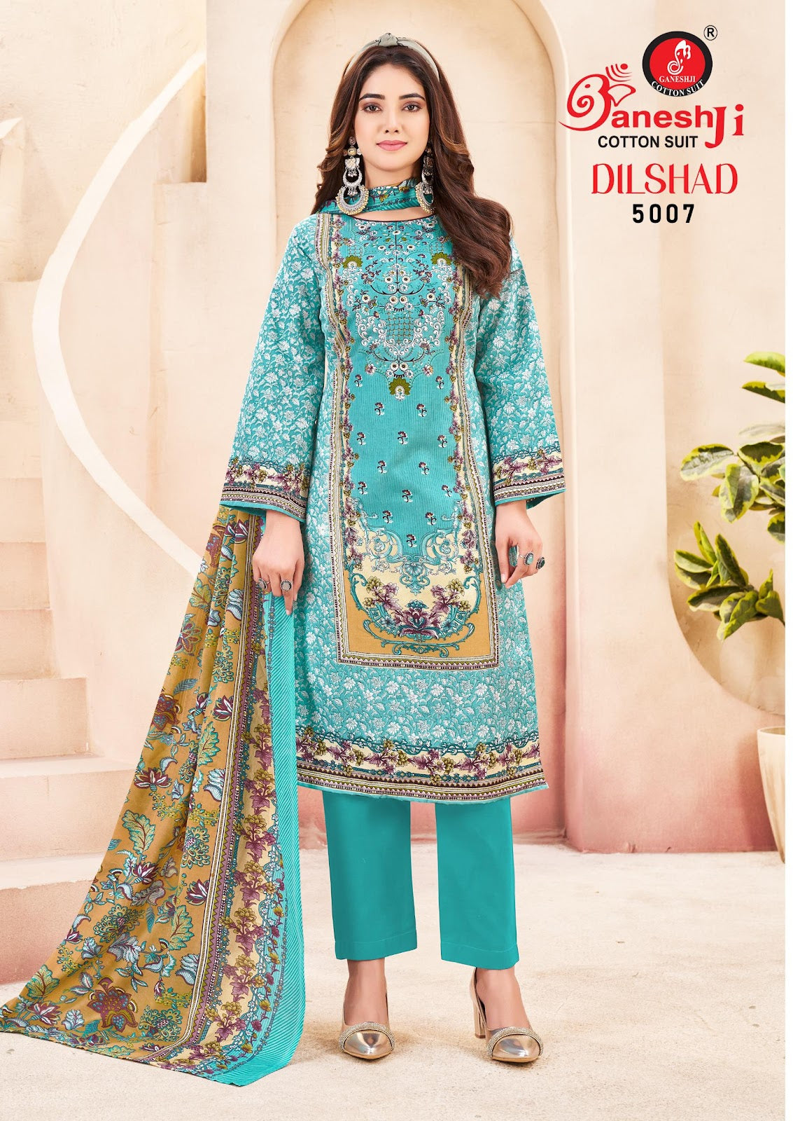 Dilshad Vol 5 Ganeshji Pure Cotton Karachi Salwar Suits Wholesaler India