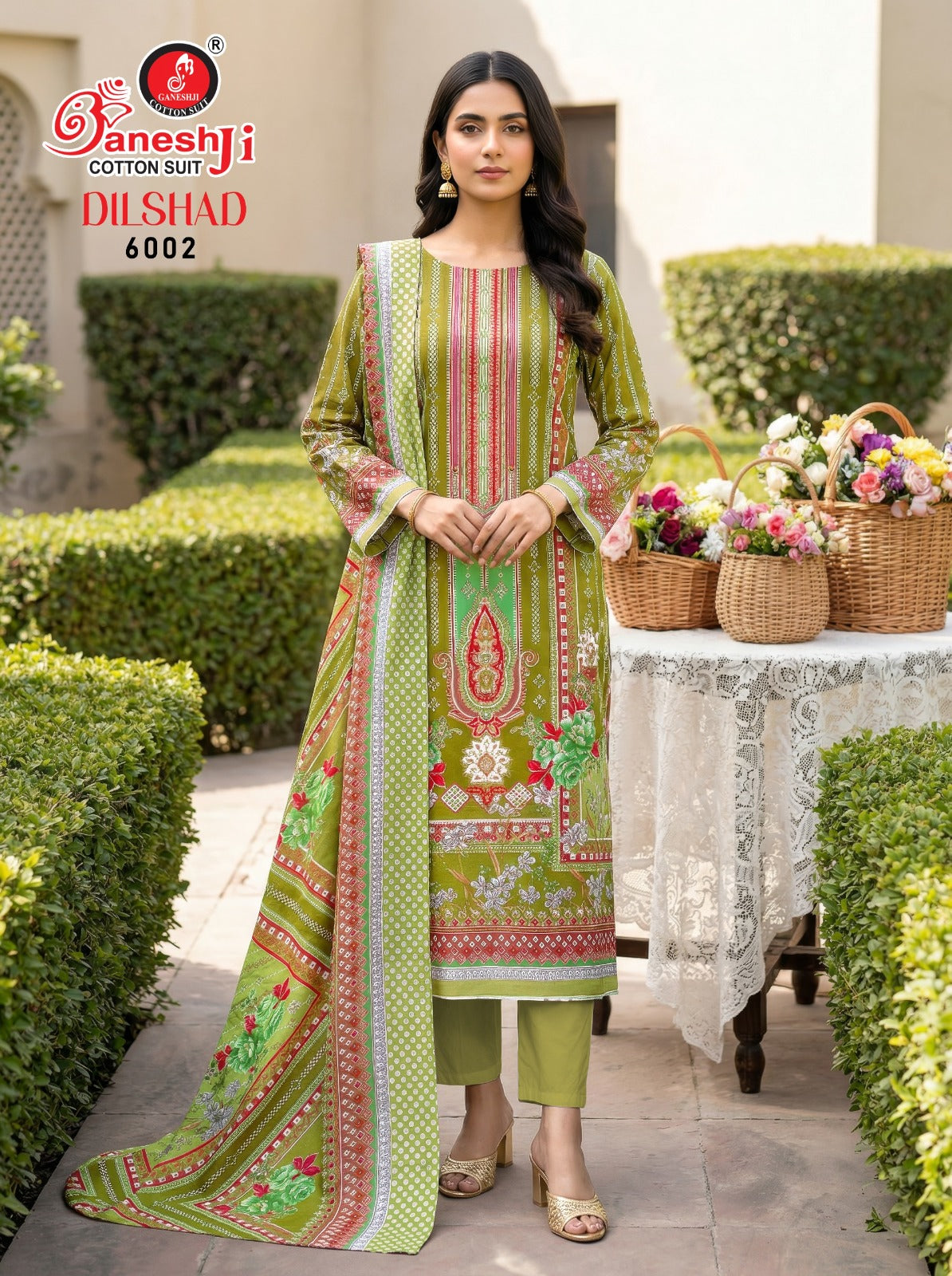 Dilshad Vol 6 Ganeshji Mix Cotton Karachi Salwar Suits Exporter