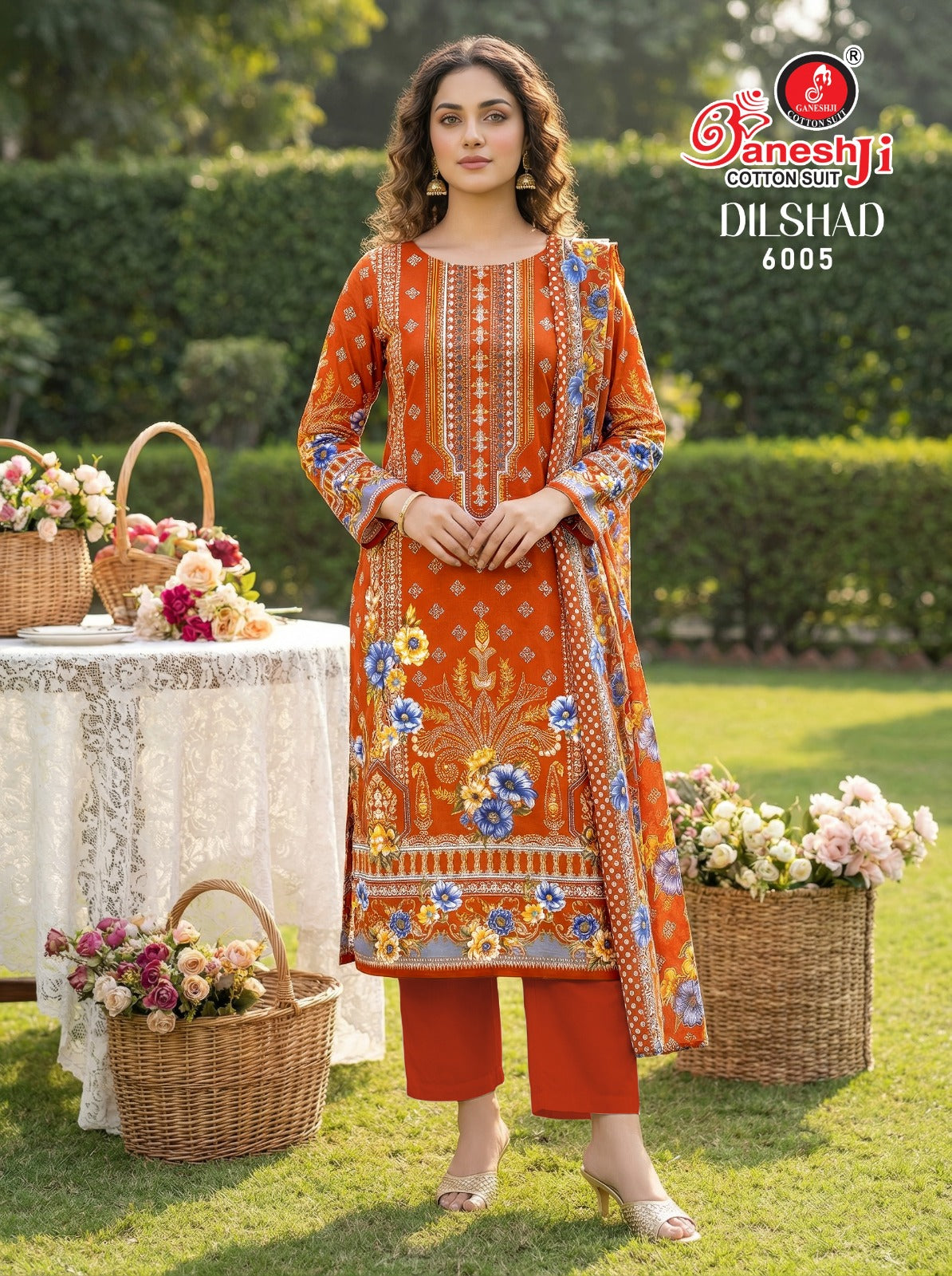 Dilshad Vol 6 Ganeshji Mix Cotton Karachi Salwar Suits Exporter